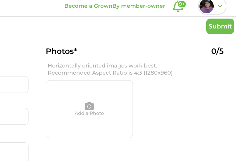 Add a Photo upload area on the product form